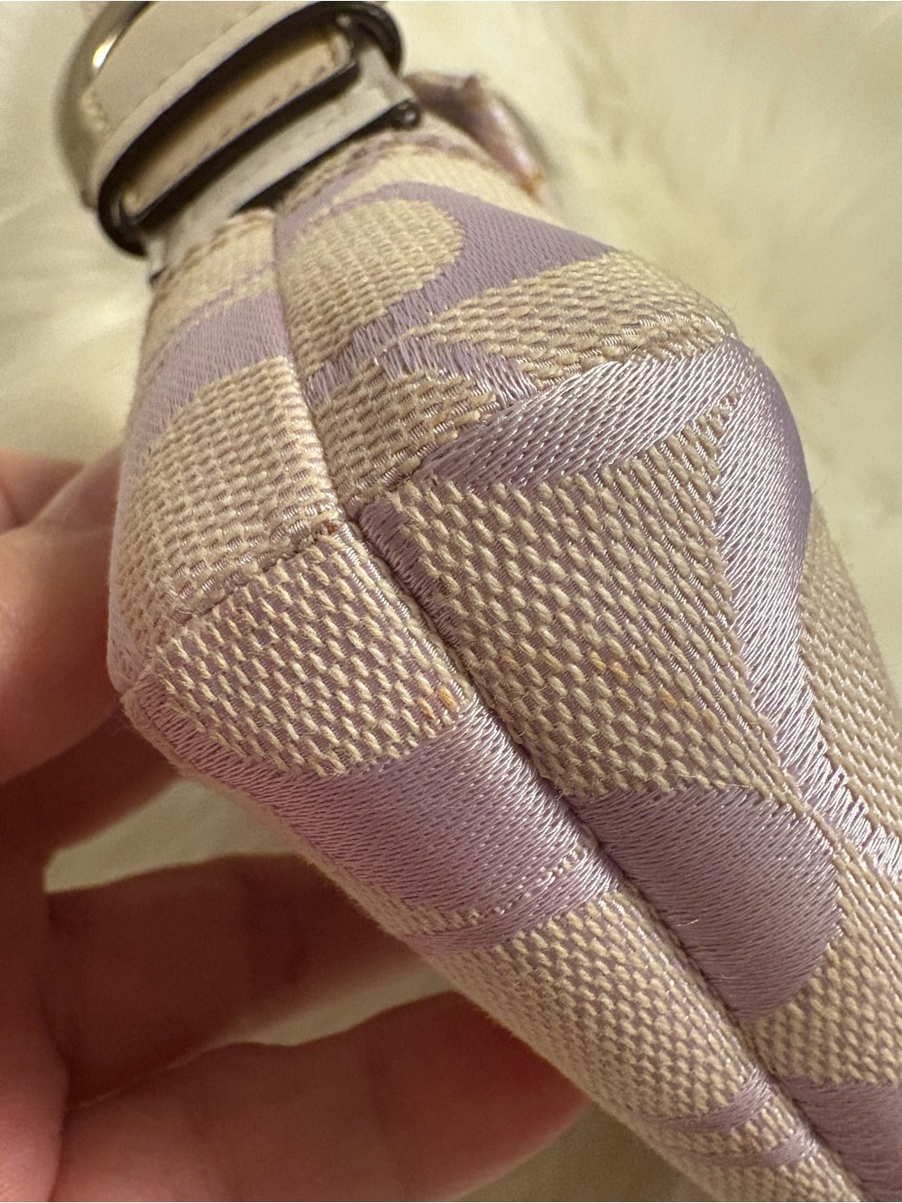 RARE COACH Y2K LILAC SOHO HAMPTON DEMI BAGUETTE M050-6280 - Picture 5 of 11